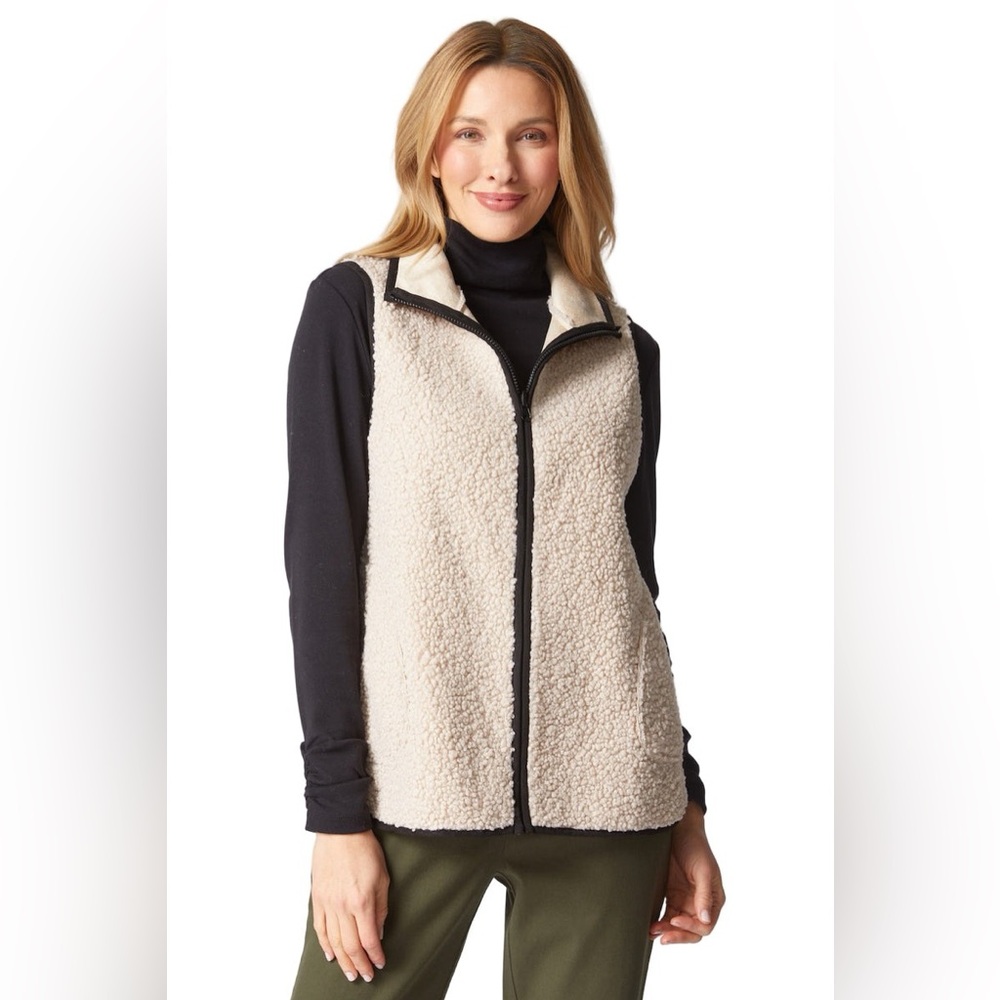 Habitat Women's Beige Sherpa Vest